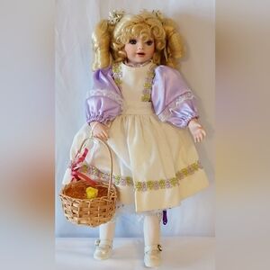 Paradise Galleries VTG.Brittany Easter Egg Hunt Porcelain Doll